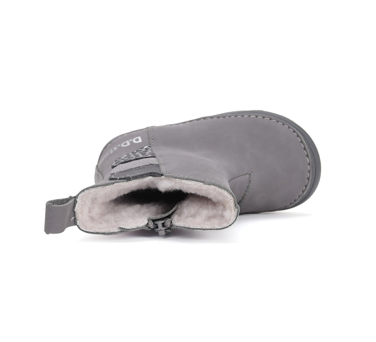 D.D.Step cizme fete imblanite 20-25 Drak Grey cu inimioare