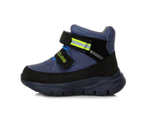 D.D.Step ghete baieti Aqua-Tex 30-35 Royal Blue cu verde neon