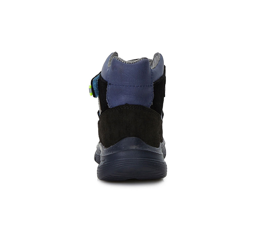 D.D.Step ghete baieti Aqua-Tex 30-35 Royal Blue cu verde neon
