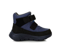 D.D.Step ghete baieti Aqua-Tex 30-35 Royal Blue cu verde neon