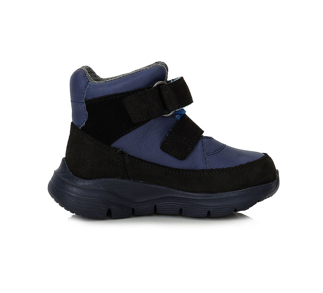 D.D.Step ghete baieti Aqua-Tex 30-35 Royal Blue cu verde neon