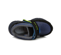 D.D.Step ghete baieti Aqua-Tex 30-35 Royal Blue cu verde neon