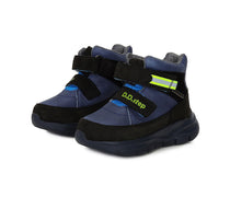 D.D.Step ghete baieti Aqua-Tex 30-35 Royal Blue cu verde neon