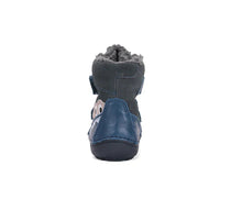 D.D.Step ghete baieti Barefoot captusite 25-30 Bermuda Blue cu crocodil