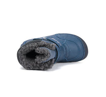D.D.Step ghete baieti Barefoot captusite 25-30 Bermuda Blue cu crocodil