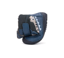 D.D.Step ghete baieti Barefoot captusite 25-30 Bermuda Blue cu crocodil