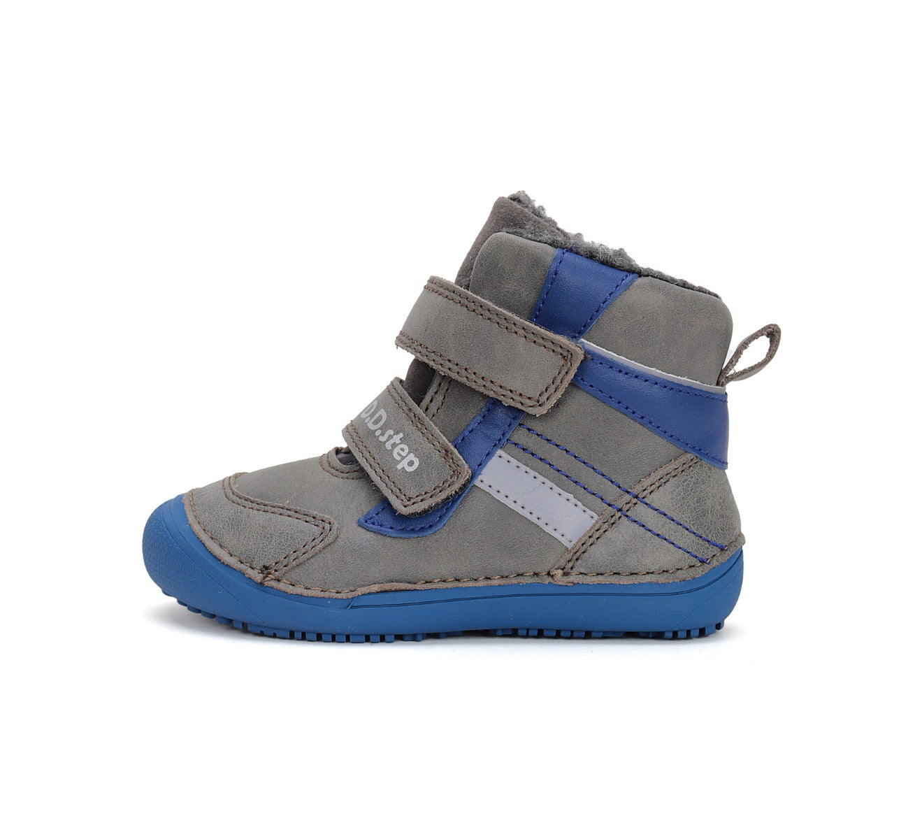 D.D.Step ghete baieti Barefoot captusite 25-30 Dark Grey cu albastru Imagine secundară a produsului