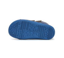 D.D.Step ghete baieti Barefoot captusite 25-30 Dark Grey cu albastru
