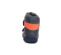 D.D.Step ghete baieti Barefoot captusite 31-36 Royal Blue cu portocaliu