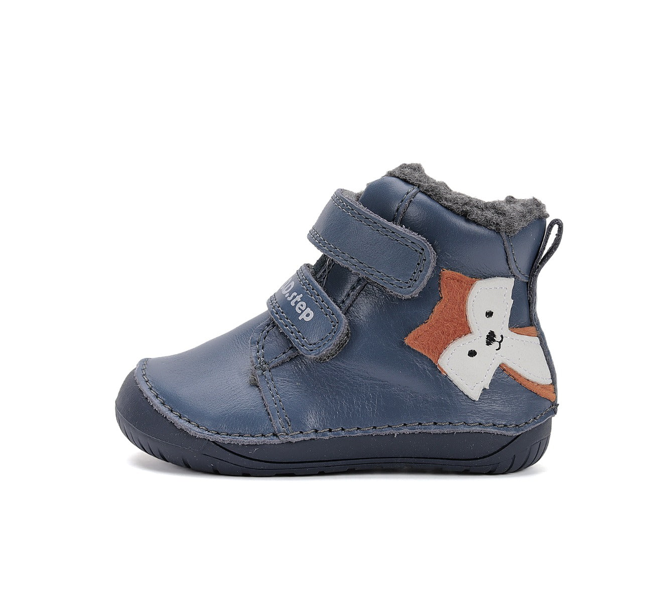 D.D.Step ghete baieti Barefoot imblanite 20-25 Bermuda Blue cu raton Imagine secundară a produsului
