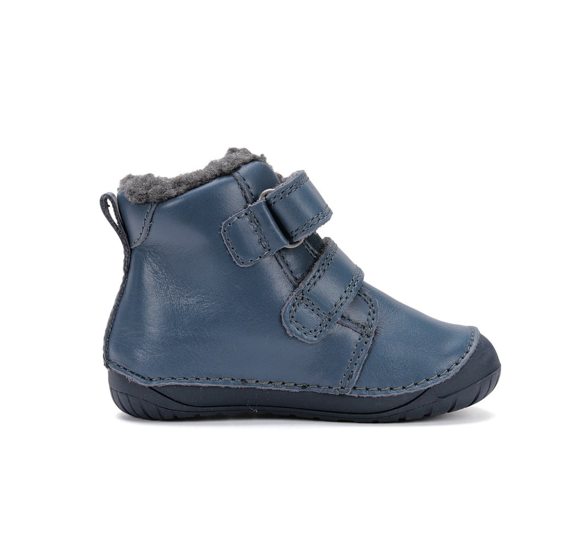 D.D.Step ghete baieti Barefoot imblanite 20-25 Bermuda Blue cu raton