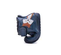 D.D.Step ghete baieti Barefoot imblanite 20-25 Bermuda Blue cu raton