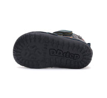 D.D.Step ghete baieti Barefoot imblanite 20-25 Emerald cu dino