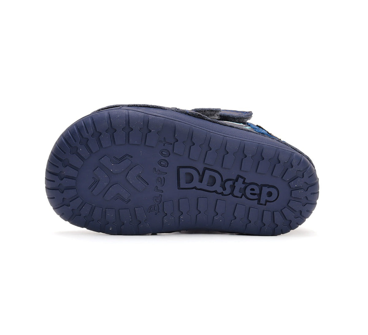 D.D.Step ghete baieti Barefoot imblanite 20-25 Royal Blue cu dino
