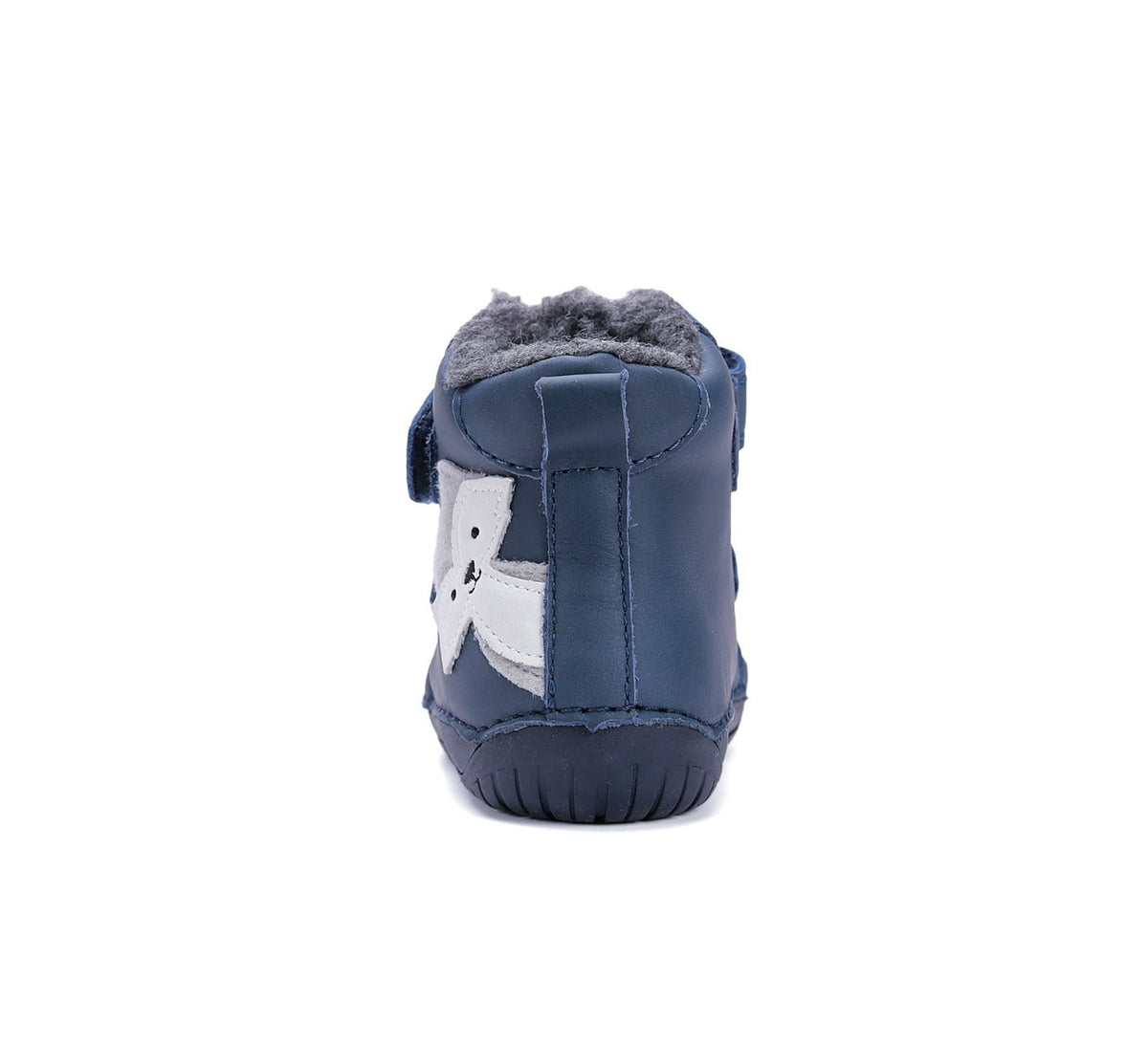 D.D.Step ghete baieti Barefoot imblanite 20-25 Royal Blue cu raton
