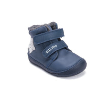 D.D.Step ghete baieti Barefoot imblanite 20-25 Royal Blue cu raton