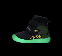 D.D.Step ghete baieti Barefoot imblanite cu talpa fluorescenta 20-25 Royal Blue cu dino