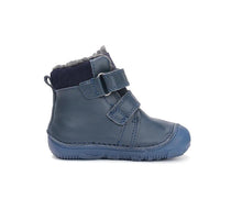 D.D.Step ghete baieti Barefoot imblanite cu talpa fluorescenta 20-25 Royal Blue cu dino