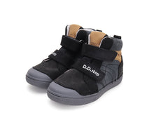 D.D.Step ghete baieti cu scai 31-36 Dark Grey cu maro