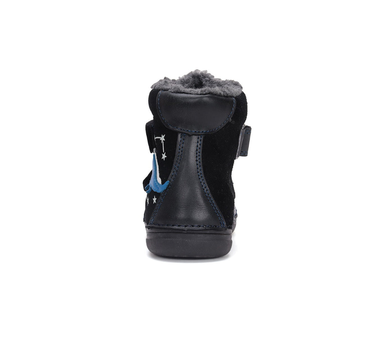 D.D.Step ghete baieti fluorescente si imblanite 26-31 Black cu dino