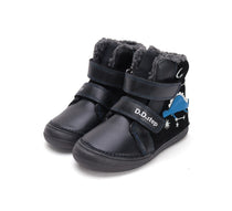 D.D.Step ghete baieti fluorescente si imblanite 26-31 Black cu dino