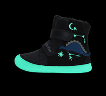 D.D.Step ghete baieti fluorescente si imblanite 26-31 Black cu dino