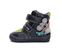D.D.Step ghete baieti imblanite 19-24 Royal Blue cu koala