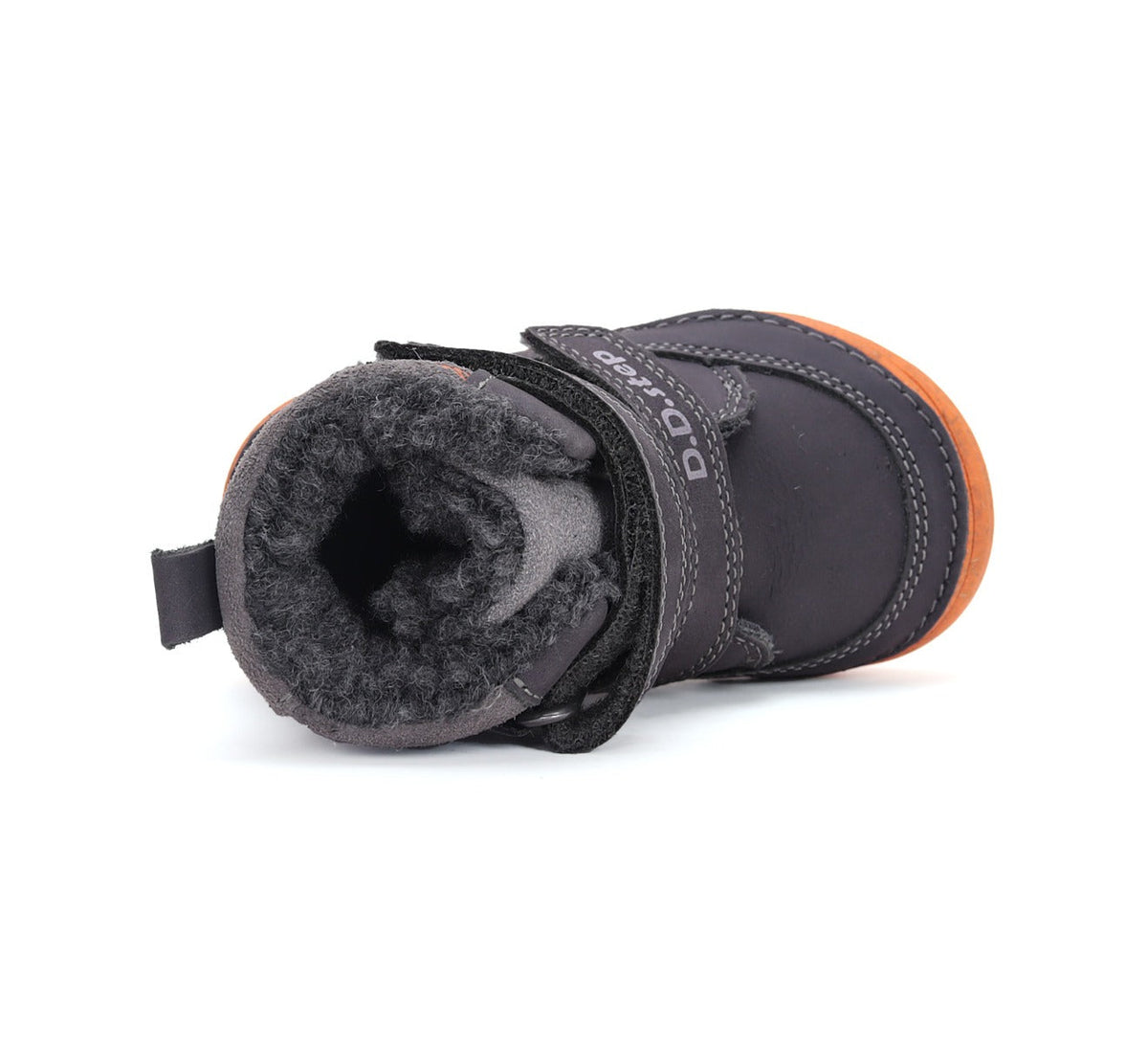 D.D.Step ghete baieti imblanite 20-25 Dark Grey cu navete