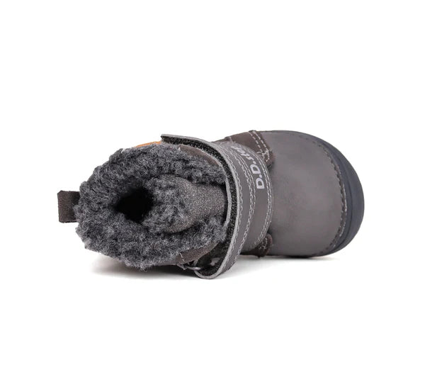 D.D.Step ghete baieti imblanite 20-25 Dark Grey cu urs