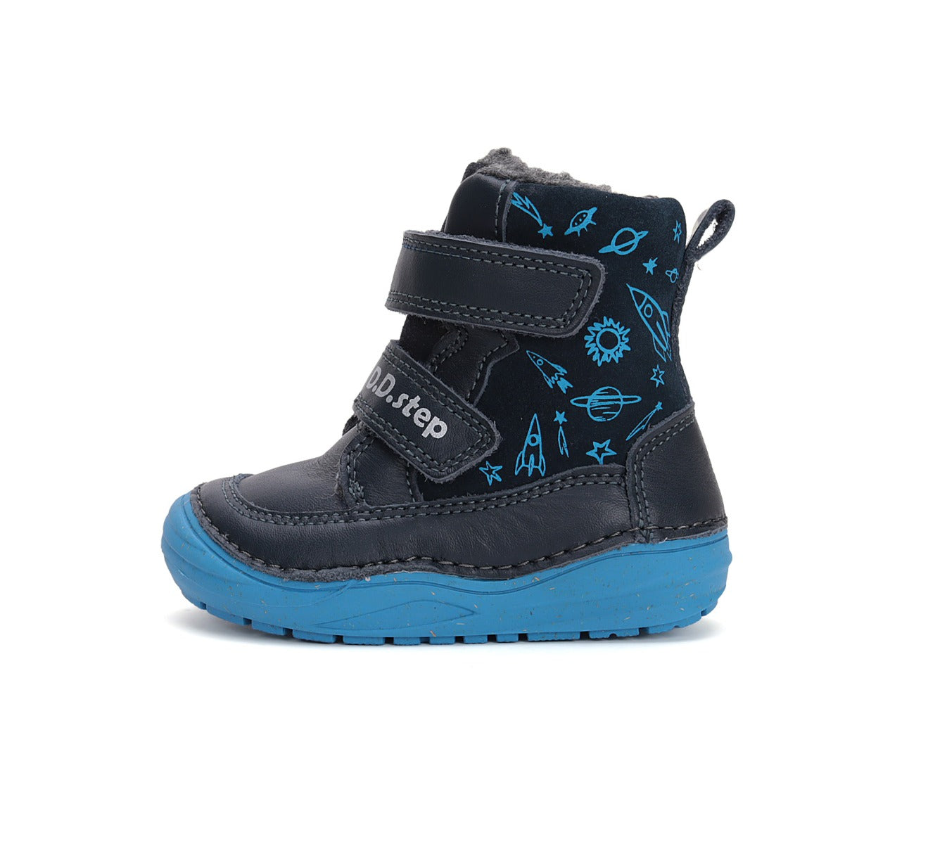 D.D.Step ghete baieti imblanite 20-25 Royal Blue cu navete Imagine secundară a produsului