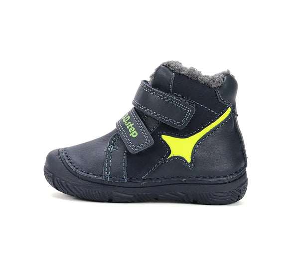 D.D.Step ghete baieti imblanite 26-31 Royal Blue cu neon Imagine secundară a produsului