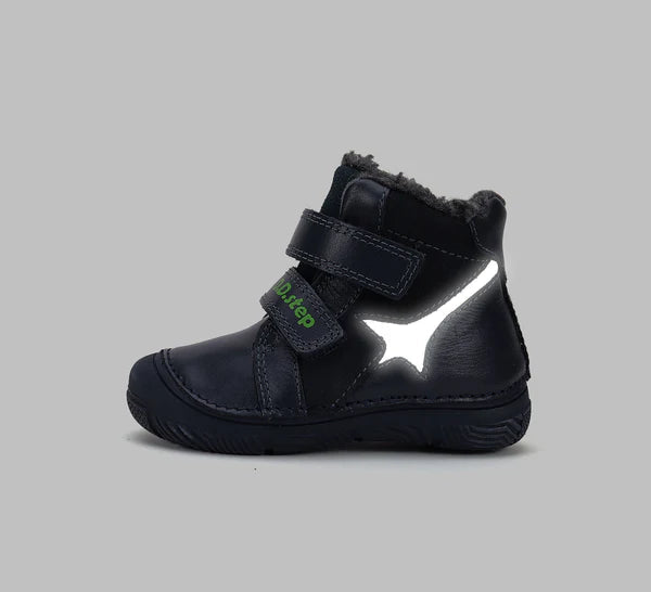 D.D.Step ghete baieti imblanite 26-31 Royal Blue cu neon
