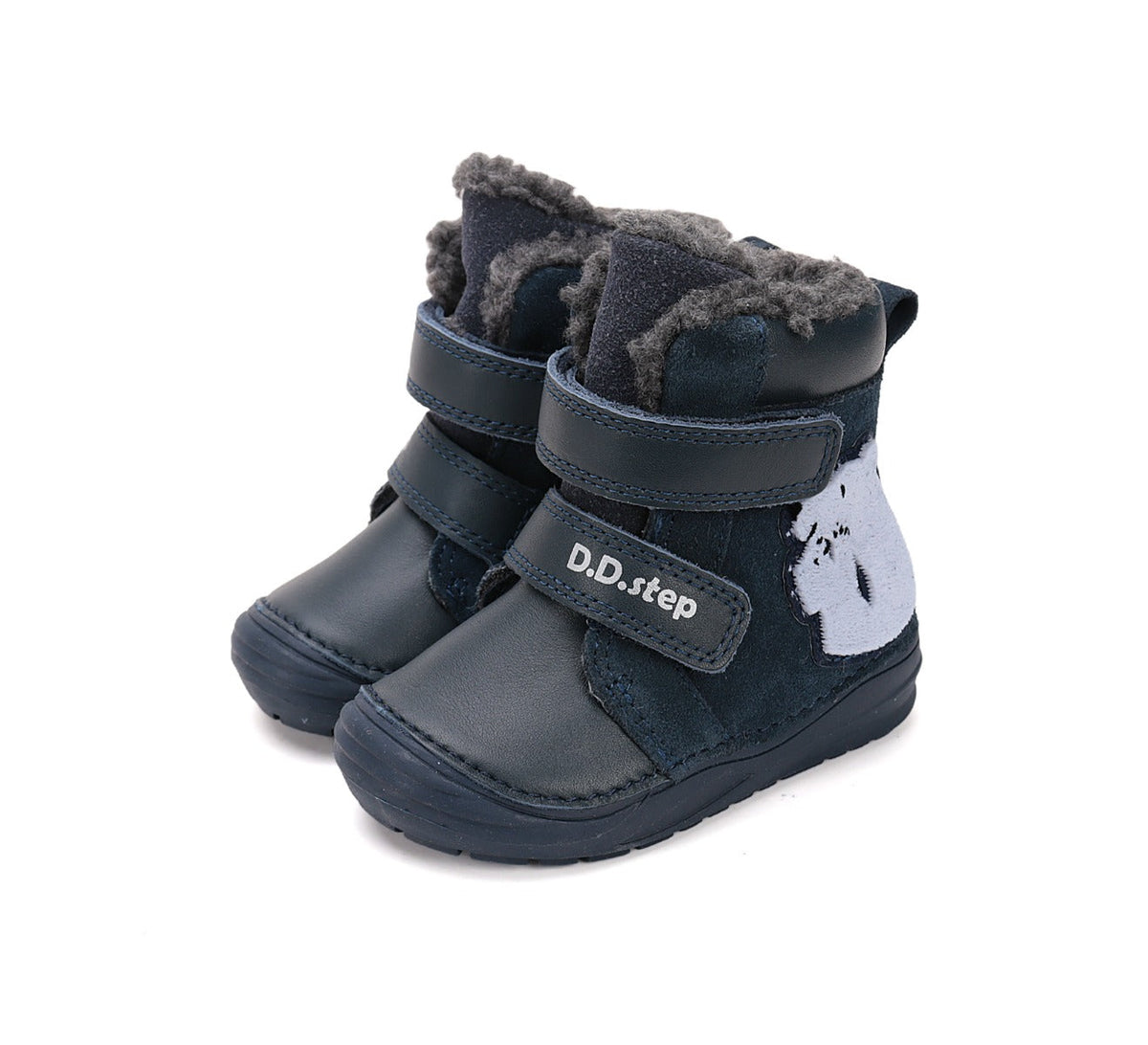 D.D.Step ghete baieti imblanite 20-25 Royal Blue cu urs polar Imagine principală a produsului