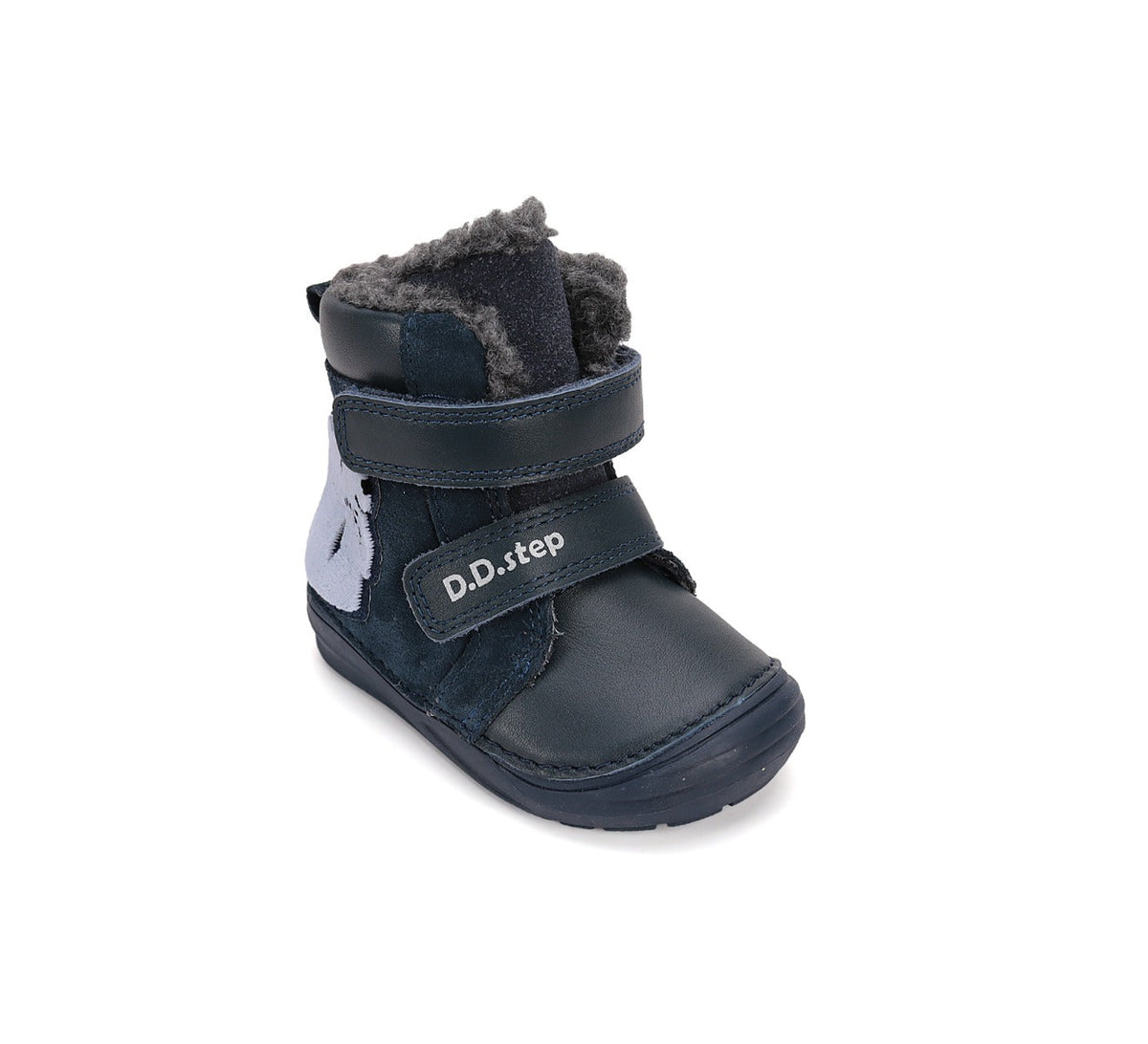 D.D.Step ghete baieti imblanite 20-25 Royal Blue cu urs polar