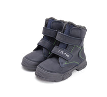 D.D.Step ghete baieti imblanite 31-36 Royal Blue cu cusatura verde