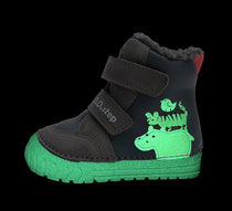 D.D.Step ghete baieti imblanite cu talpa fluorescenta 19-24 Royal Blue Wild Animals