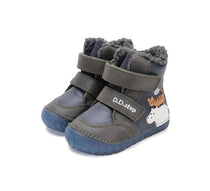 D.D.Step ghete baieti imblanite cu talpa fluorescenta 19-24 Royal Blue Wild Animals