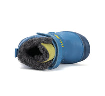 D.D.Step ghete baieti imblanite cu talpa fluorescenta 26-31 Bermuda Blue  cu crocodil si pesti