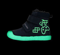 D.D.Step ghete baieti imblanite cu talpa fluorescenta 25-30 Calypso Sky cu controler
