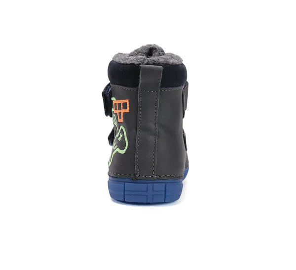 D.D.Step ghete baieti imblanite cu talpa fluorescenta 25-30 Royal Blue cu controler