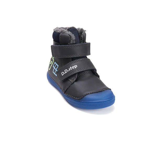 D.D.Step ghete baieti imblanite cu talpa fluorescenta 25-30 Royal Blue cu controler