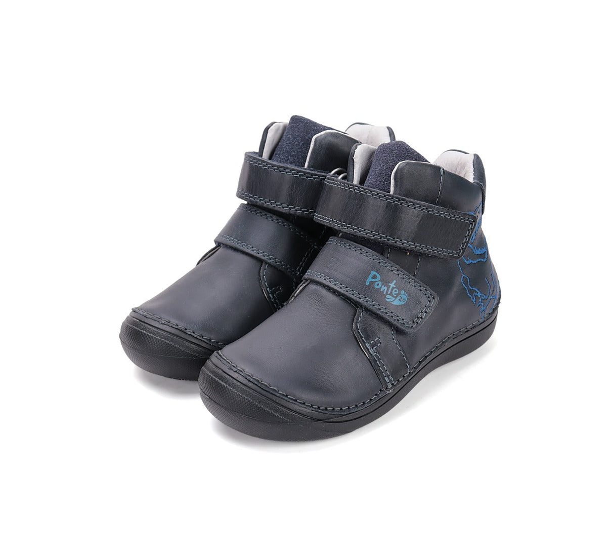 D.D.Step ghete baieti Ponte20 supinati 24-29 Royal Blue cu dino Imagine principală a produsului