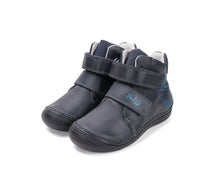 D.D.Step ghete baieti Ponte20 supinati 24-29 Royal Blue cu dino