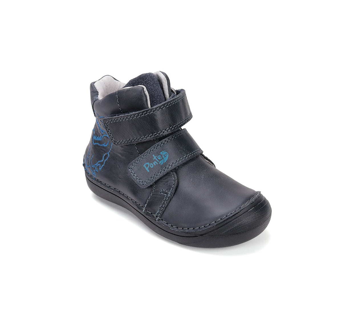 D.D.Step ghete baieti Ponte20 supinati 24-29 Royal Blue cu dino
