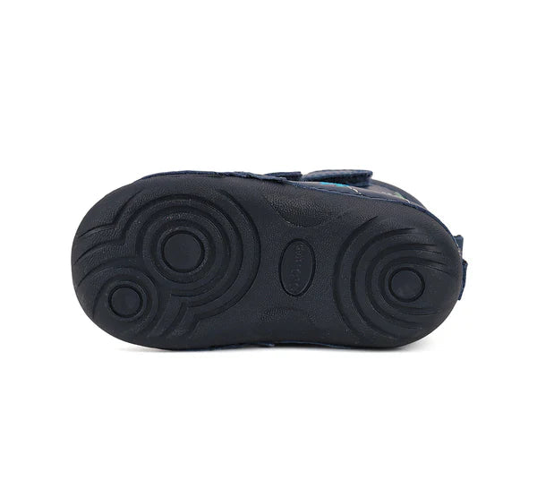 D.D.Step ghete baieti Primii pasi imblanite 18-23 Royal Blue cu avioane