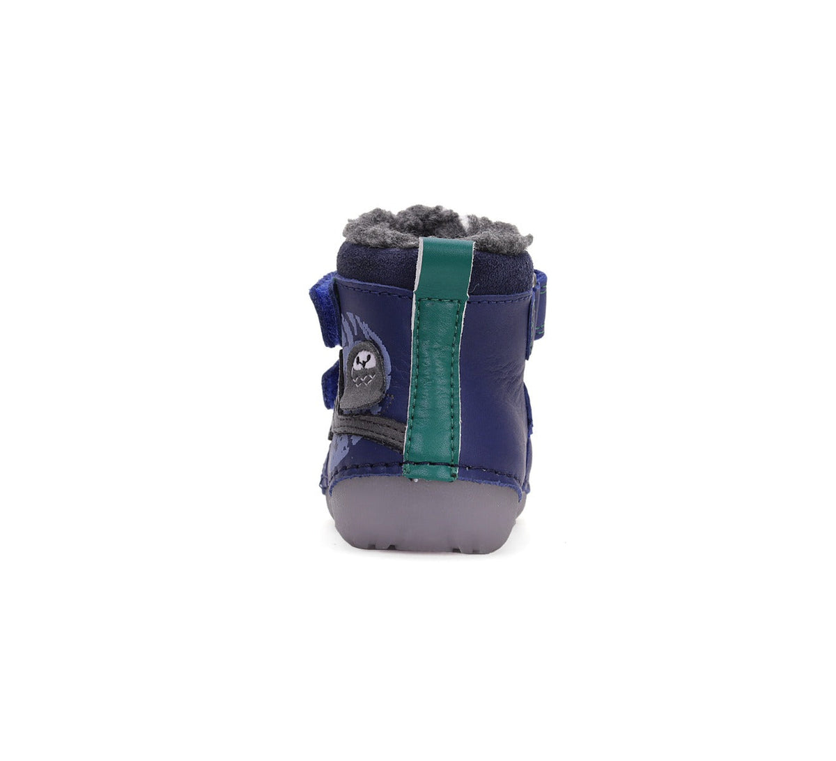 D.D.Step ghete baieti Primii pasi imblanite fluorescenti 19-24 Bermuda Blue cu bufnita