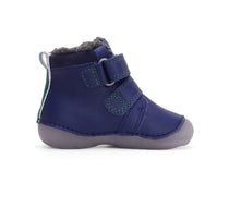 D.D.Step ghete baieti Primii pasi imblanite fluorescenti 19-24 Bermuda Blue cu bufnita