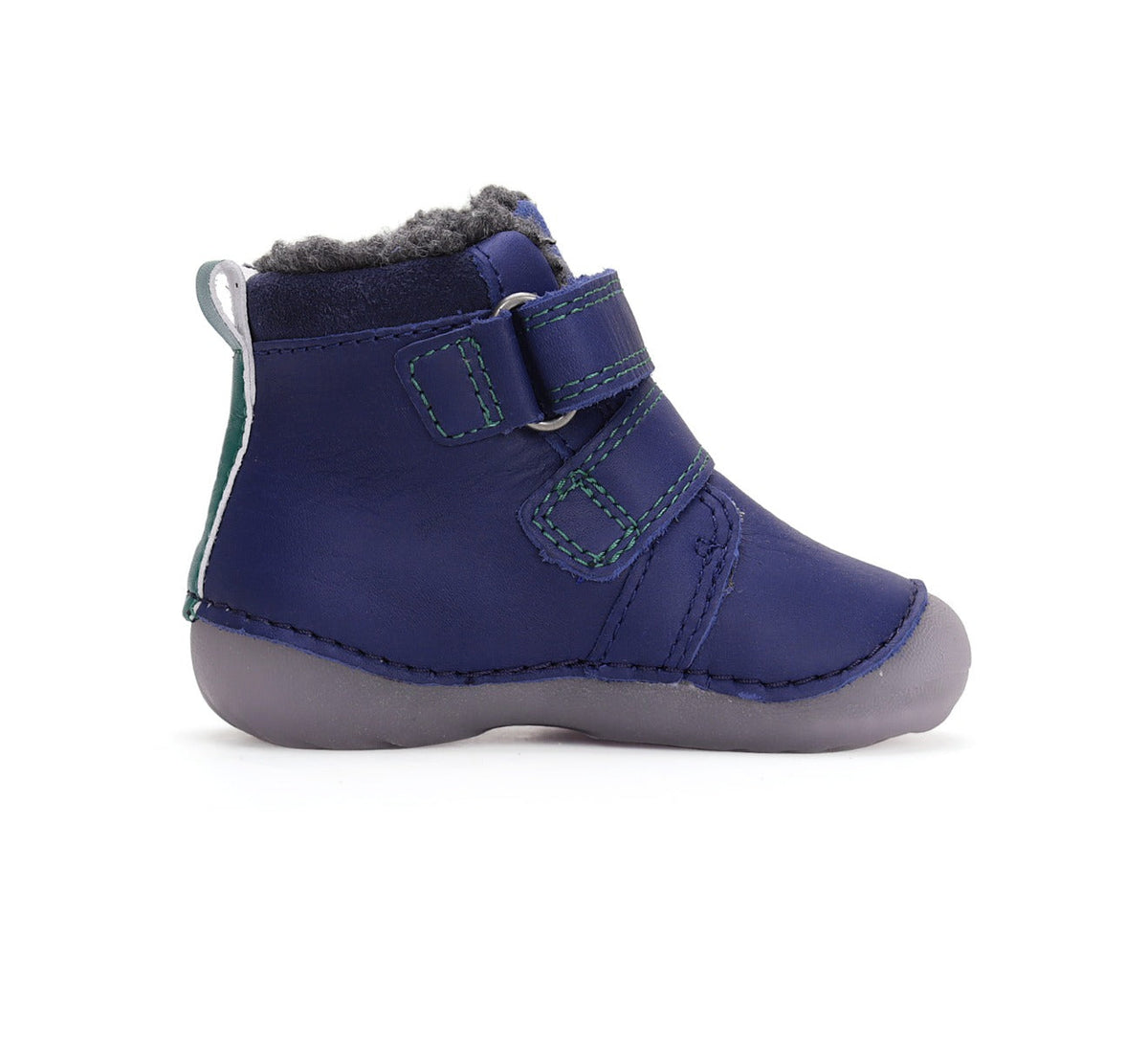 D.D.Step ghete baieti Primii pasi imblanite fluorescenti 19-24 Bermuda Blue cu bufnita