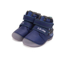 D.D.Step ghete baieti Primii pasi imblanite fluorescenti 19-24 Bermuda Blue cu bufnita