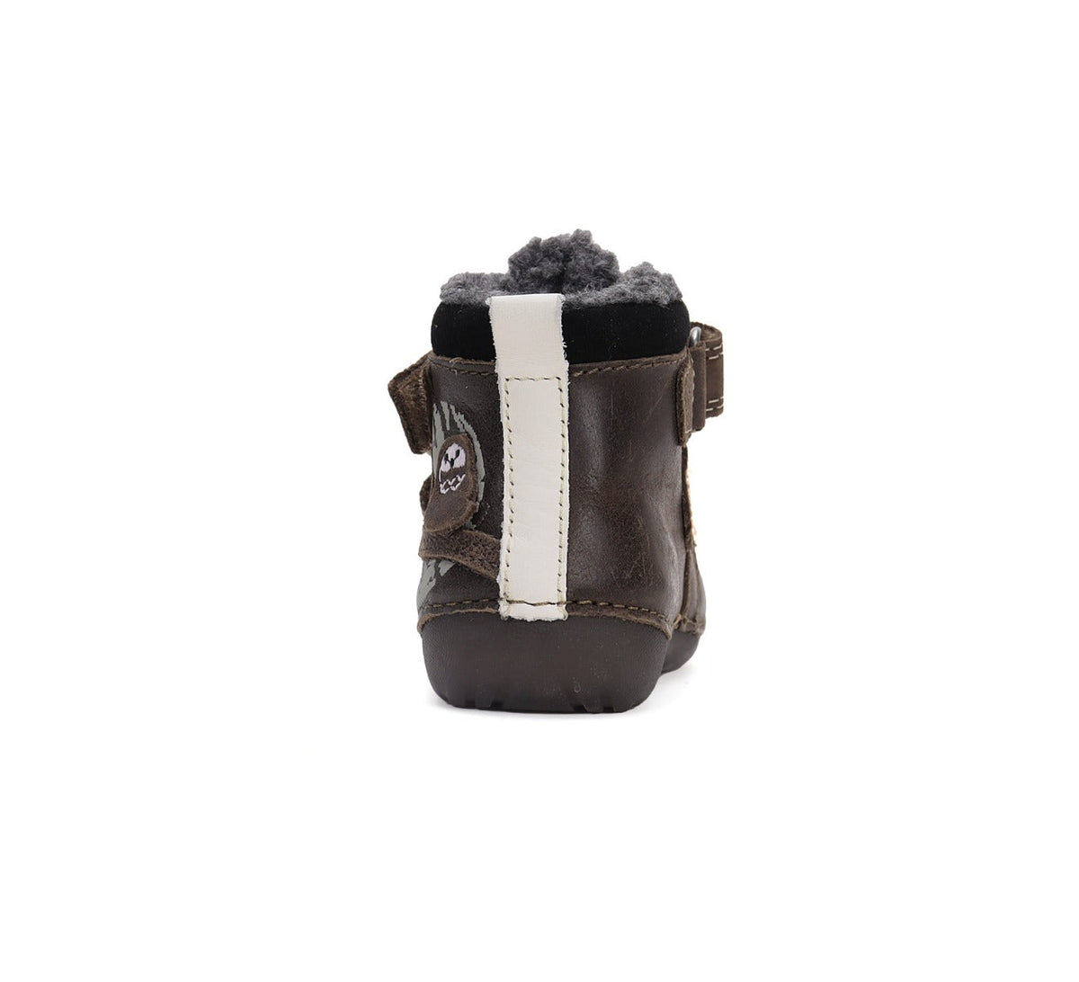 D.D.Step ghete baieti Primii pasi imblanite fluorescenti 19-24 Chocolate cu bufnita